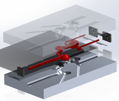 Exploded casting view